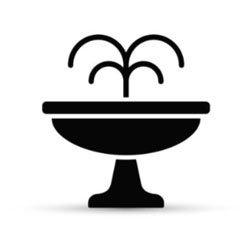 Elementos de agua (por ejemplo, piletas)